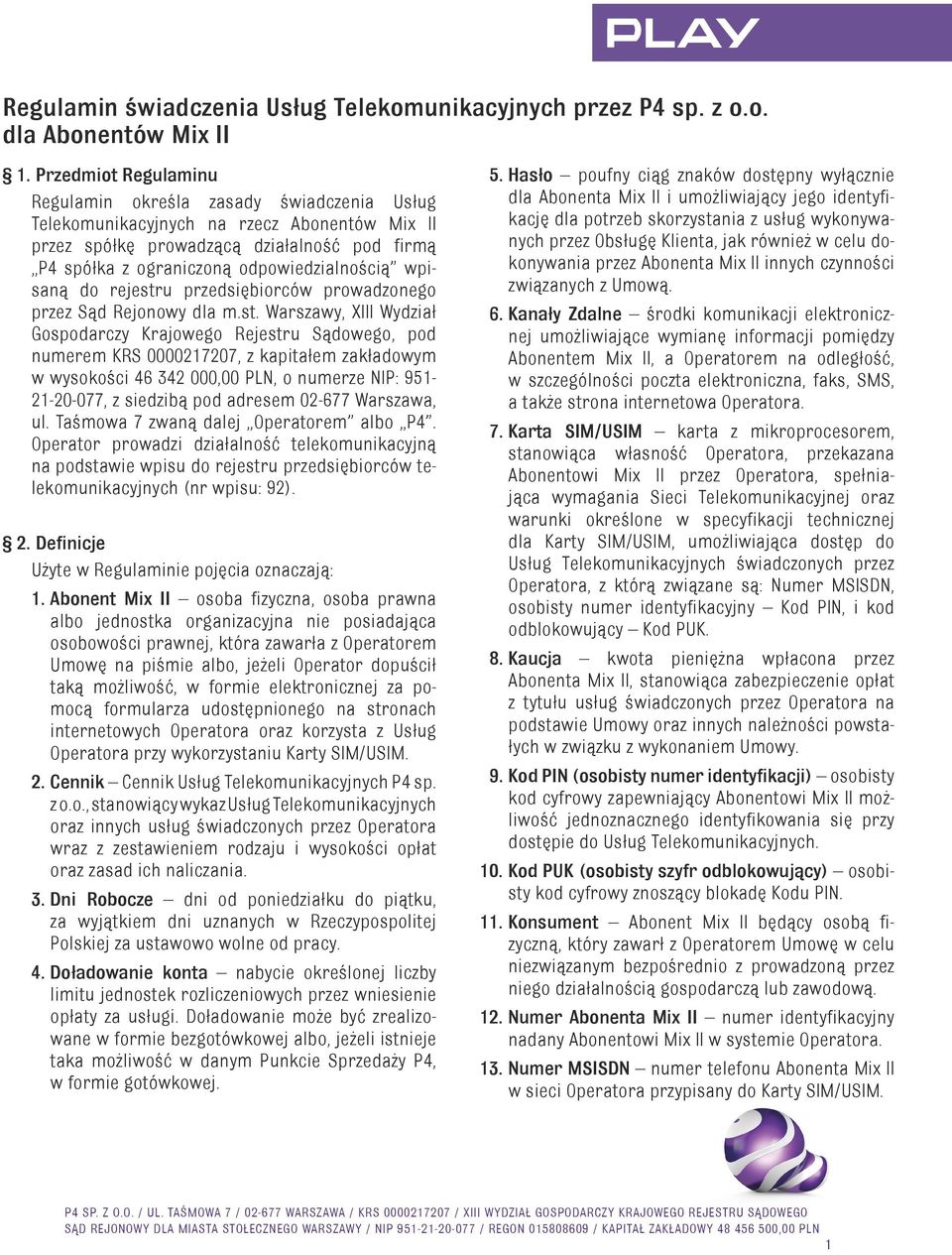wpisaną do rejestr