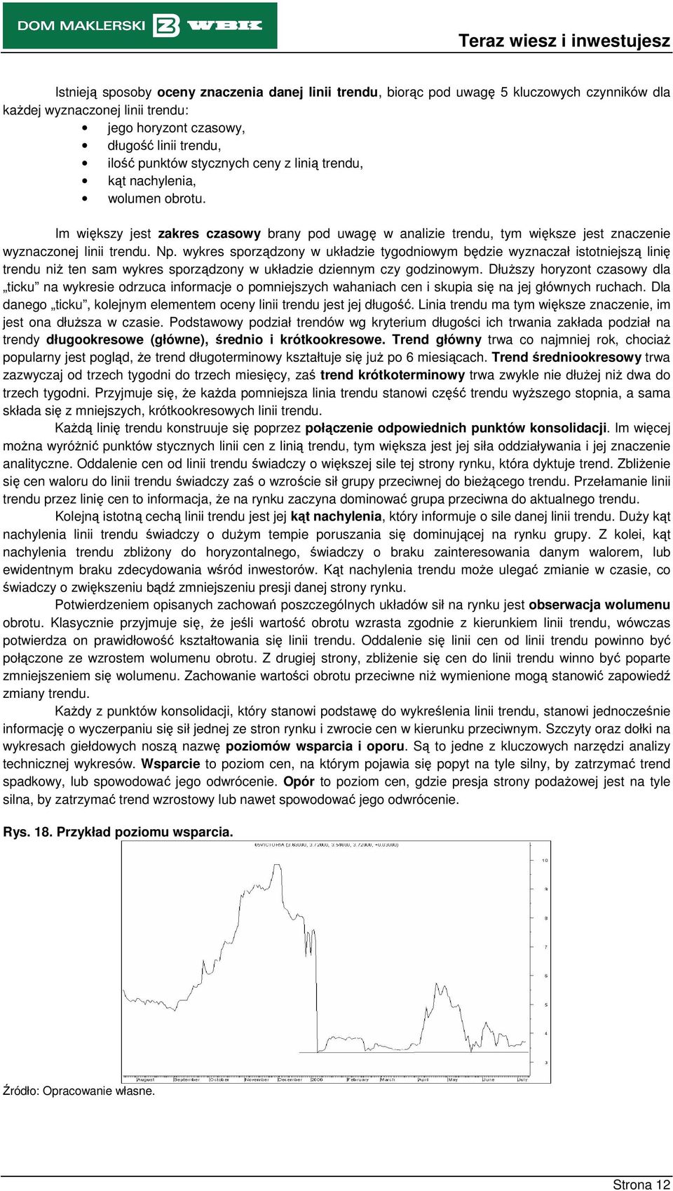 wykres sporządzoy w układze tygodowym będze wyzaczał stotejszą lę tredu Ŝ te sam wykres sporządzoy w układze dzeym czy godzowym.