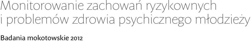 zdrowia psychicznego
