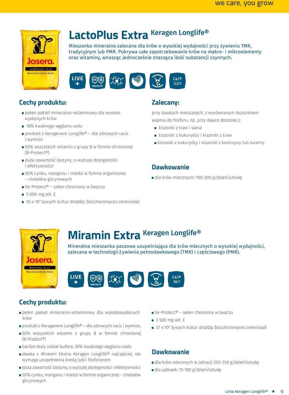 3,:1 Cechy produktu: Zalecany: pełen pakiet mineralno-witaminowy dla wysoko wydajnych krów przy dawkach mieszanych, z wyrównanym stosunkiem wapnia do fosforu, np.