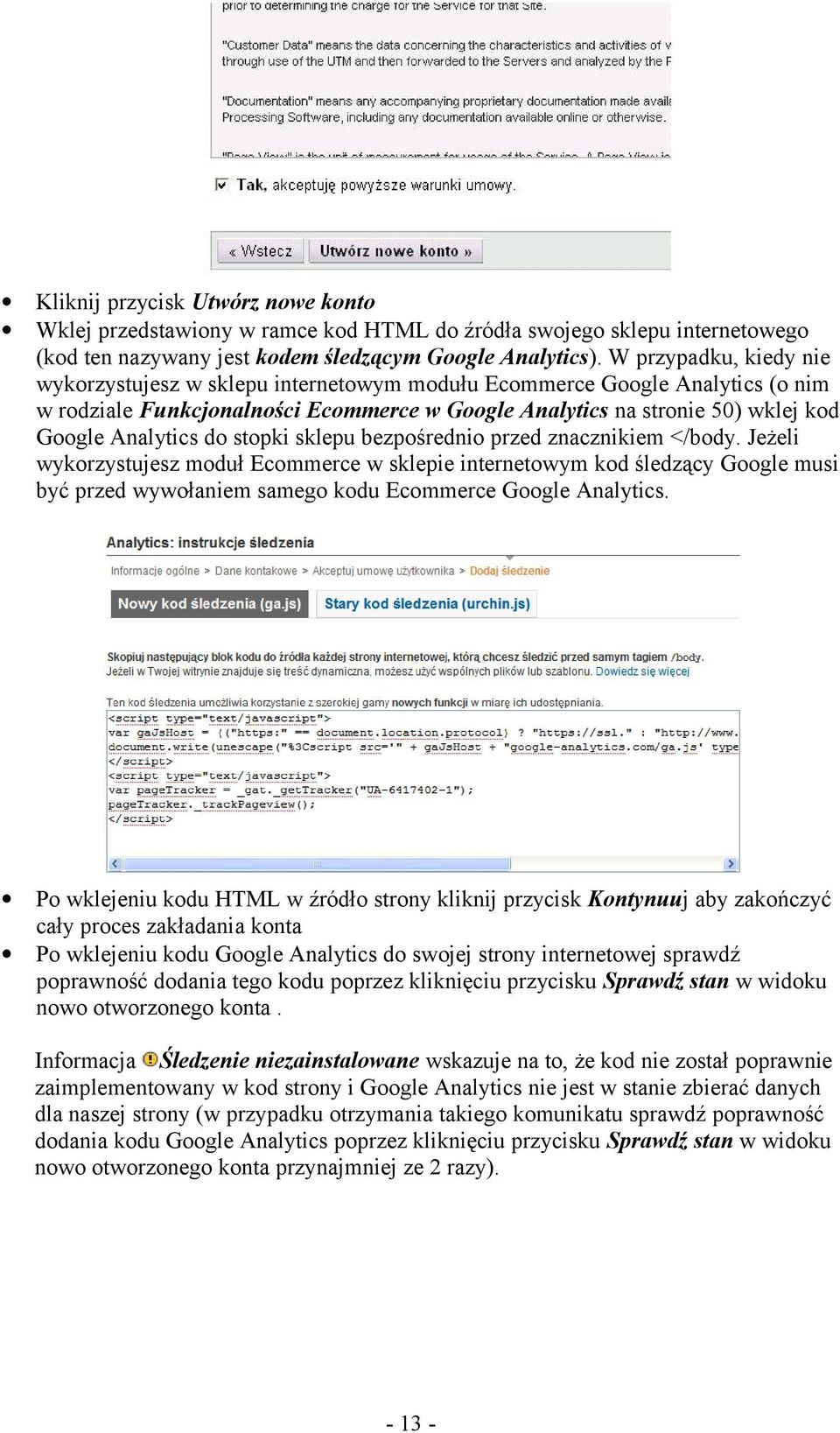 do stopki sklepu bezpośrednio przed znacznikiem </body.