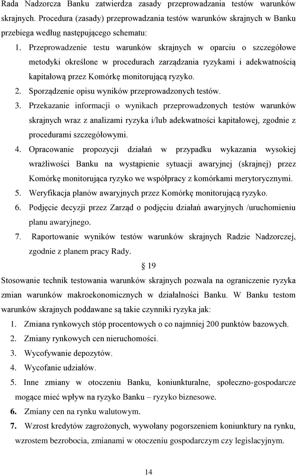 Sporządzenie opisu wyników przeprowadzonych testów. 3.