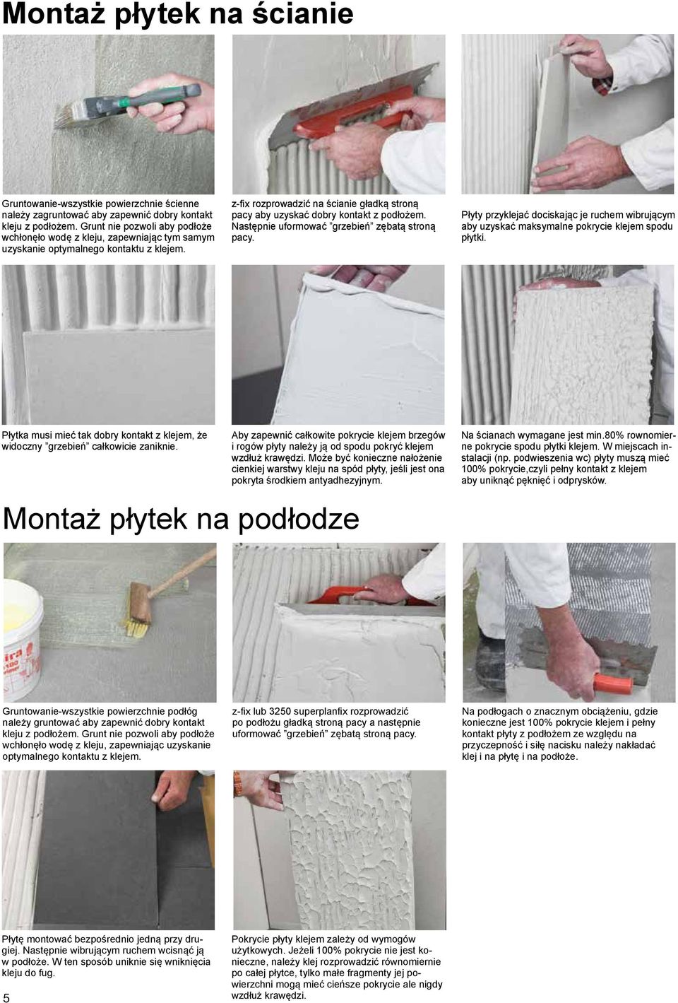 Pewny montaż wielkoformatowych płytek na podłogach i ścianach. + fliser  /fliseklæb på væg - PDF Free Download