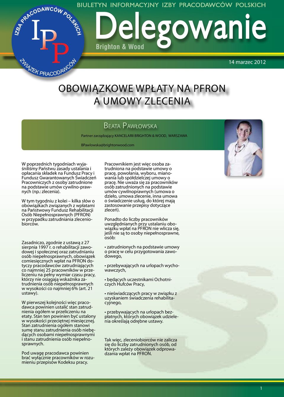 cywilno-prawnych (np.: zlecenia).