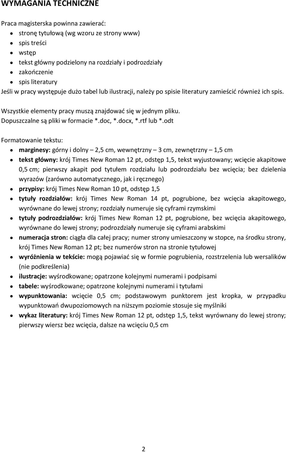 Dopuszczalne są pliki w formacie *.doc, *.docx, *.rtf lub *.