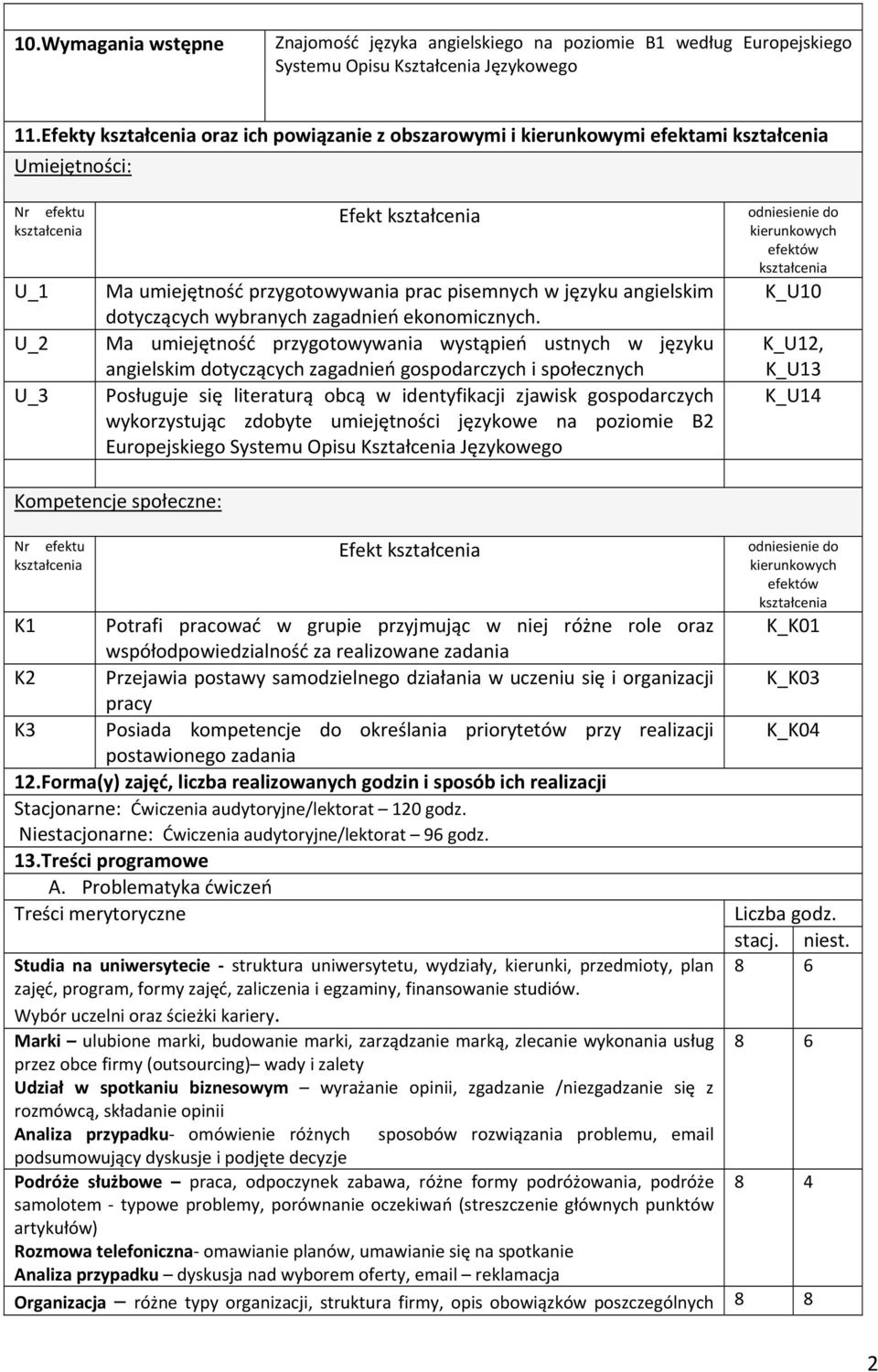 zagadnień ekonomicznych.