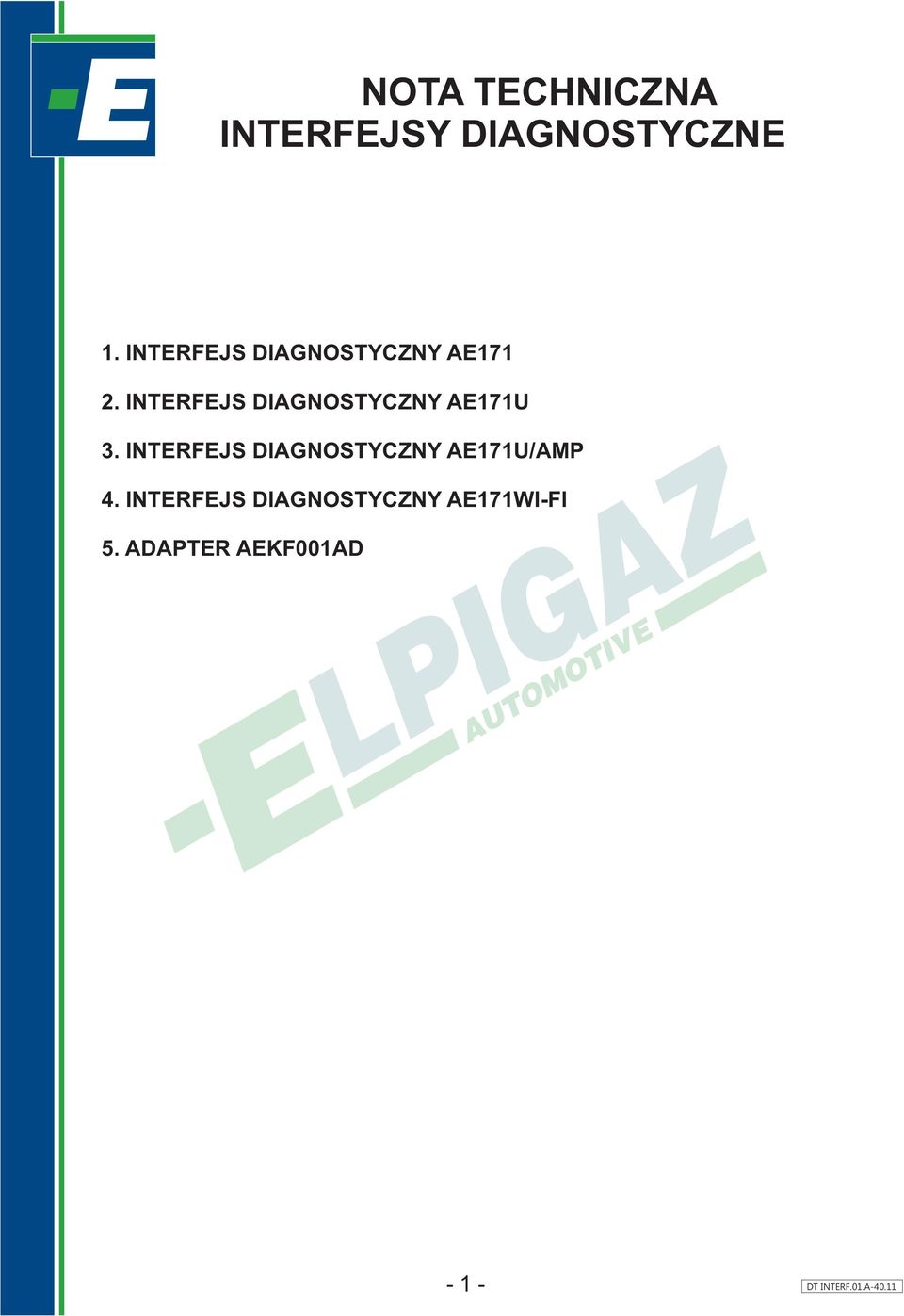 INTERFEJS DIAGNOSTYCZNY AE171U 3.