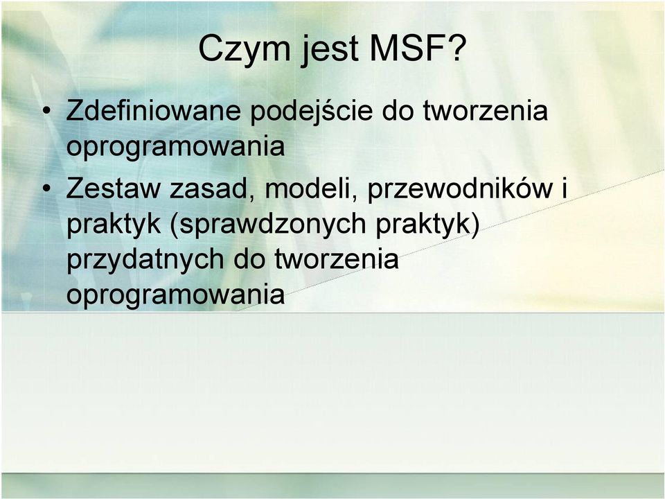 oprogramowania Zestaw zasad, modeli,