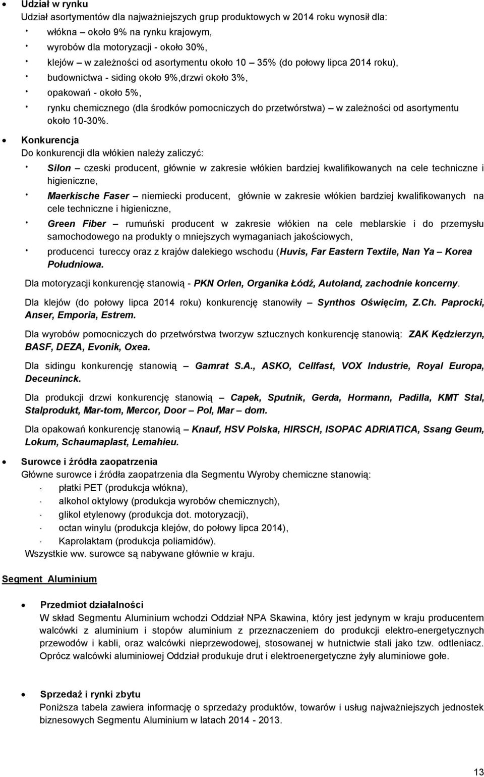 asortymentu około 10-30%.
