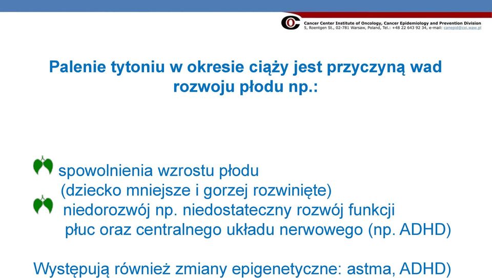 niedorozwój np.