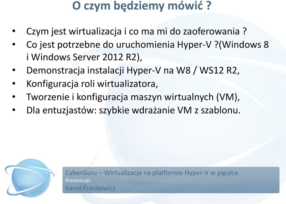 (Windows 8 i Windows Server 2012 R2), Demonstracja instalacji Hyper-V na W8 / WS12