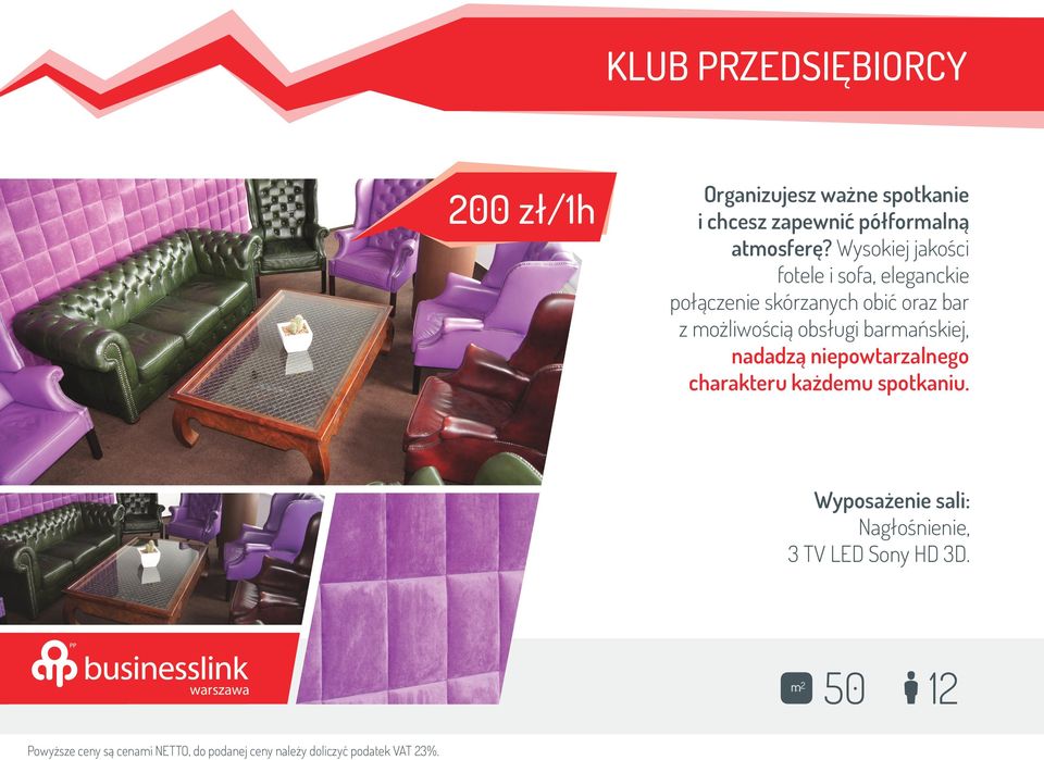 Wysokiej jakości fotele i sofa, eleganckie połączenie skórzanych obić oraz bar z