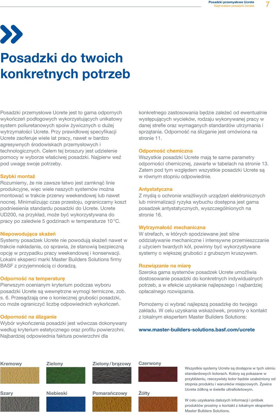 Celem tej broszury jest udzielenie pomocy w wyborze właściwej posadzki. Najpierw weź pod uwagę swoje potrzeby.