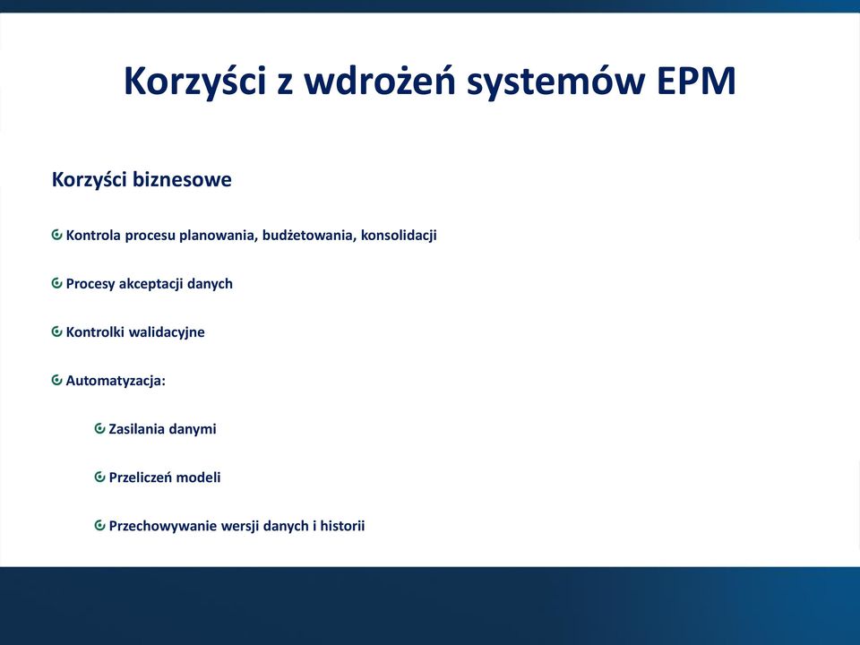 akceptacji danych Kontrolki walidacyjne Automatyzacja: