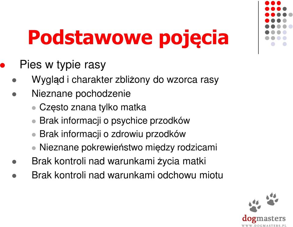 przodków Brak informacji o zdrowiu przodków Nieznane pokrewieństwo między