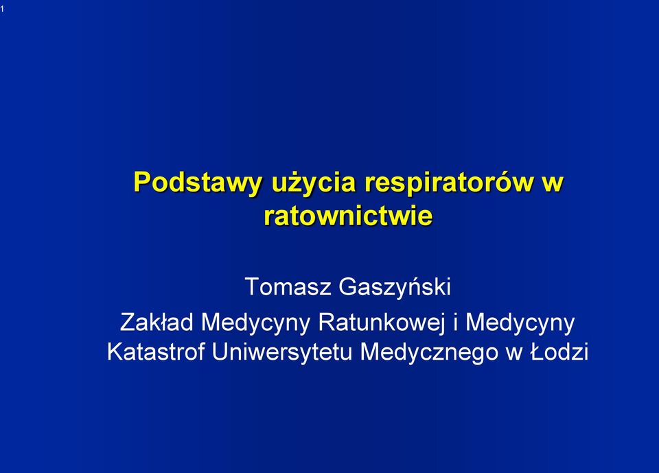 Zakład Medycyny Ratunkowej i