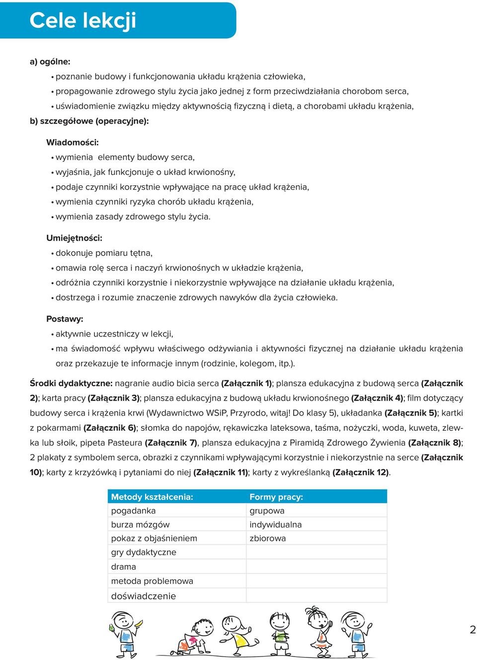 korzystnie wpływające na pracę układ krążenia, wymienia czynniki ryzyka chorób układu krążenia, wymienia zasady zdrowego stylu życia.