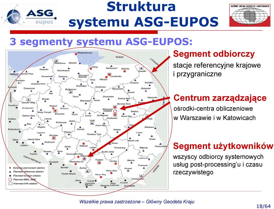 ośrodki-centra obliczeniowe w Warszawie i w Katowicach Segment