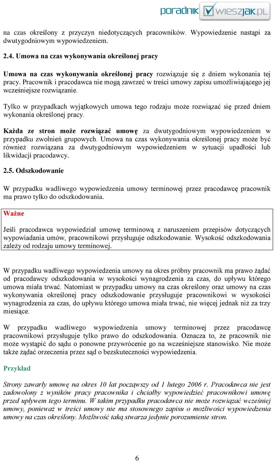 Poradnik. Wszystko o wypowiedzeniu umowy o pracę - PDF Darmowe pobieranie