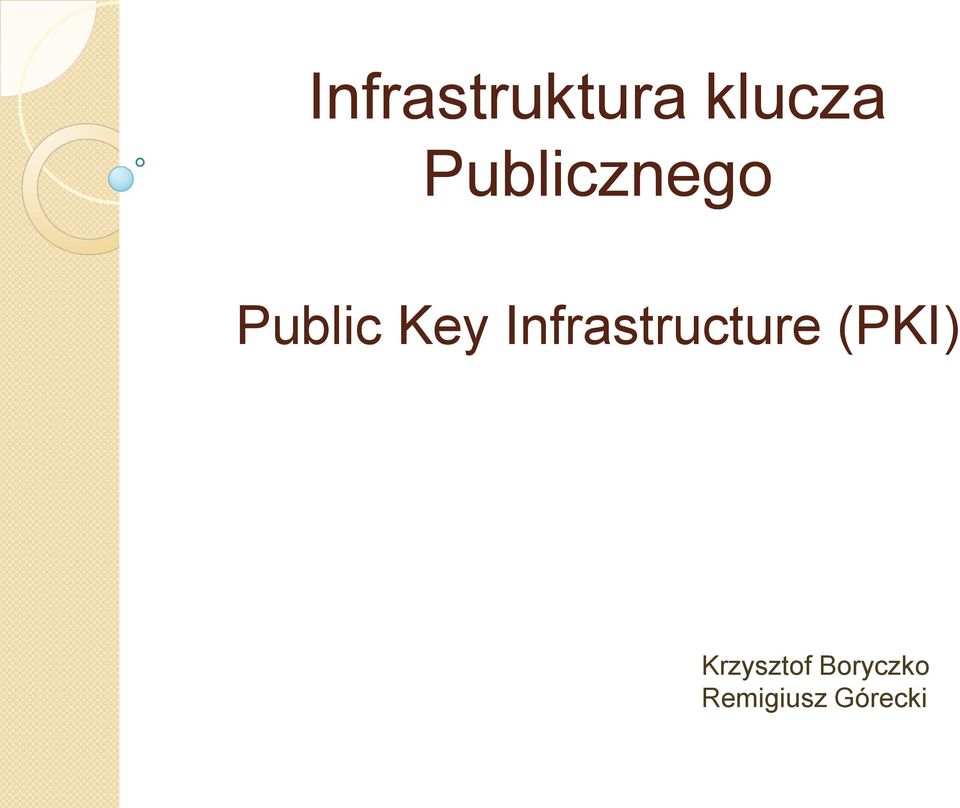 Infrastructure (PKI)