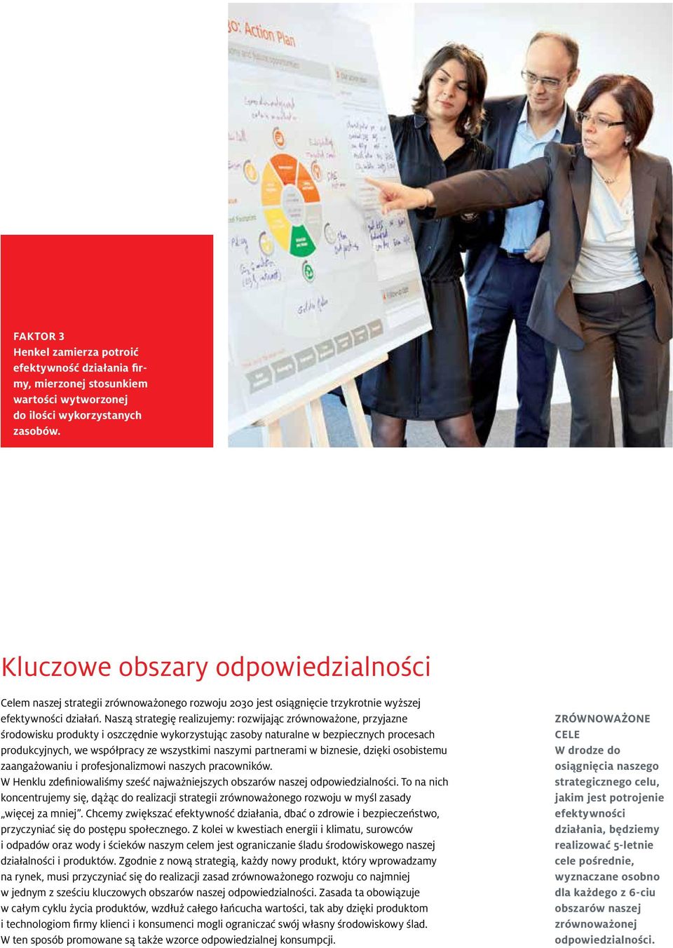 Naszą strategię realizujemy: rozwijając zrównoważone, przyjazne środowisku produkty i oszczędnie wykorzystując zasoby naturalne w bezpiecznych procesach produkcyjnych, we współpracy ze wszystkimi