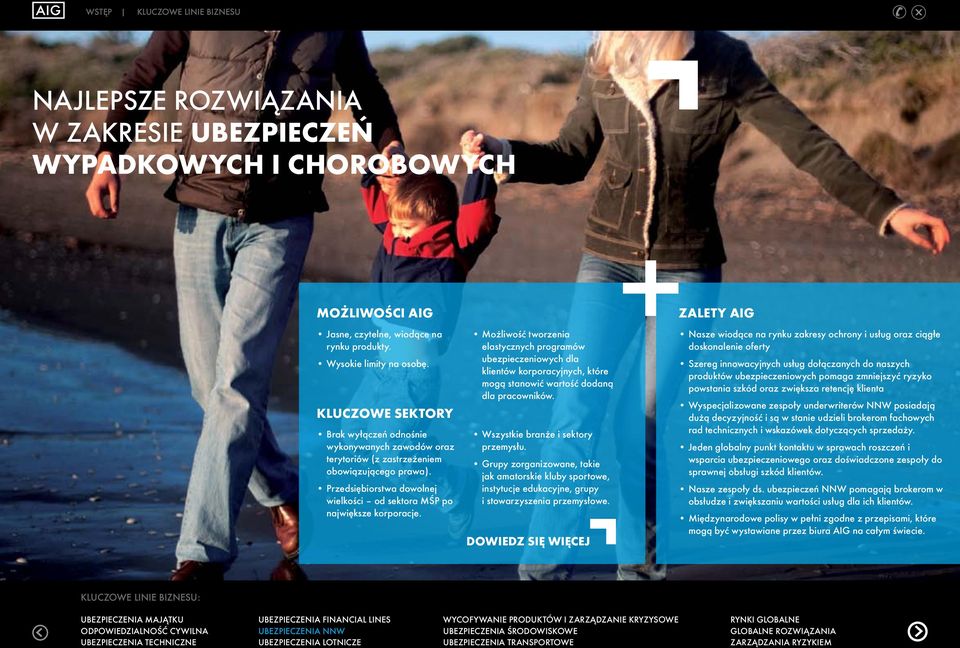 Możliwość tworzenia elastycznych programów ubezpieczeniowych dla klientów korporacyjnych, które mogą stanowić wartość dodaną dla pracowników. Wszystkie branże i sektory przemysłu.