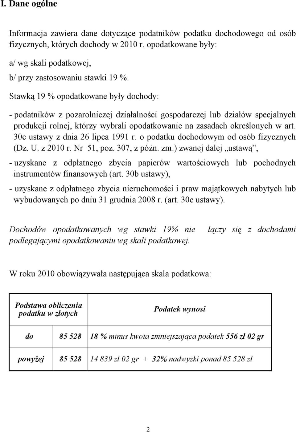 Stawką 19 % opodatkowane były dochody: - podatników z pozarolniczej działalności gospodarczej lub działów specjalnych produkcji rolnej, którzy wybrali opodatkowanie na zasadach określonych w art.