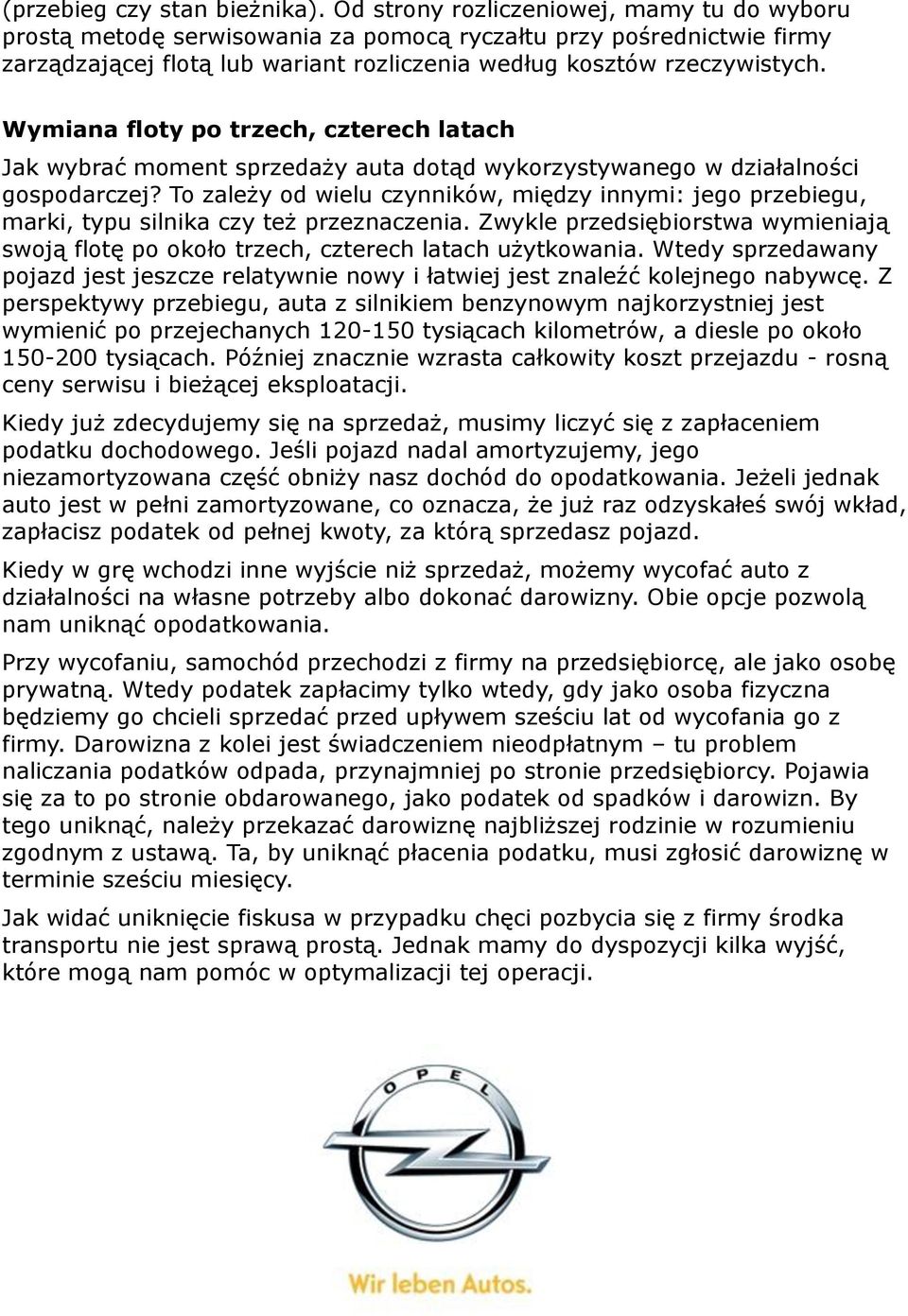 Wymiana floty po trzech, czterech latach Jak wybrać moment sprzedaży auta dotąd wykorzystywanego w działalności gospodarczej?