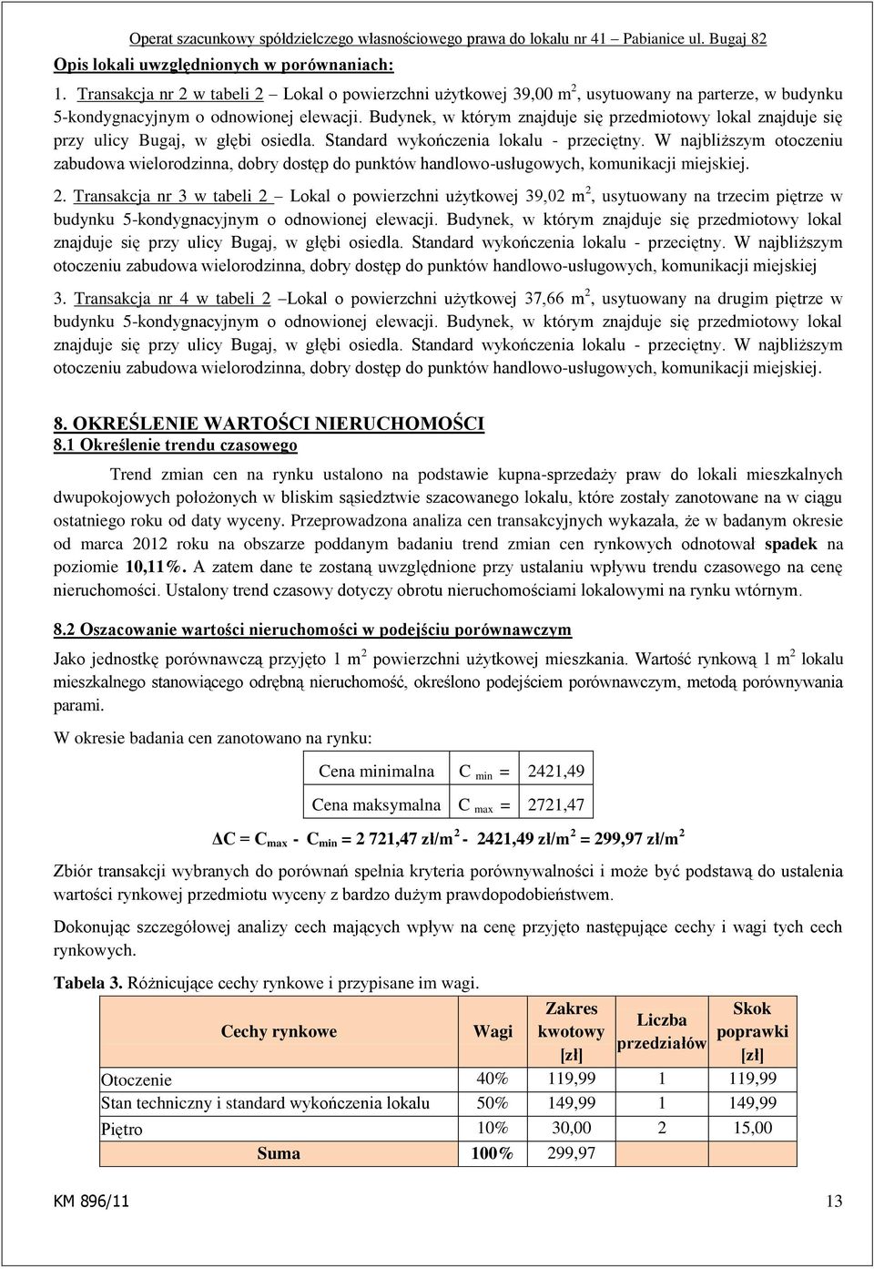 W najbliższym otoczeniu zabudowa wielorodzinna, dobry dostęp do punktów handlowo-usługowych, komunikacji miejskiej. 2.