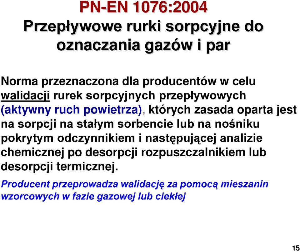 sorbencie lub na nośniku pokrytym odczynnikiem i następującej analizie chemicznej po desorpcji rozpuszczalnikiem