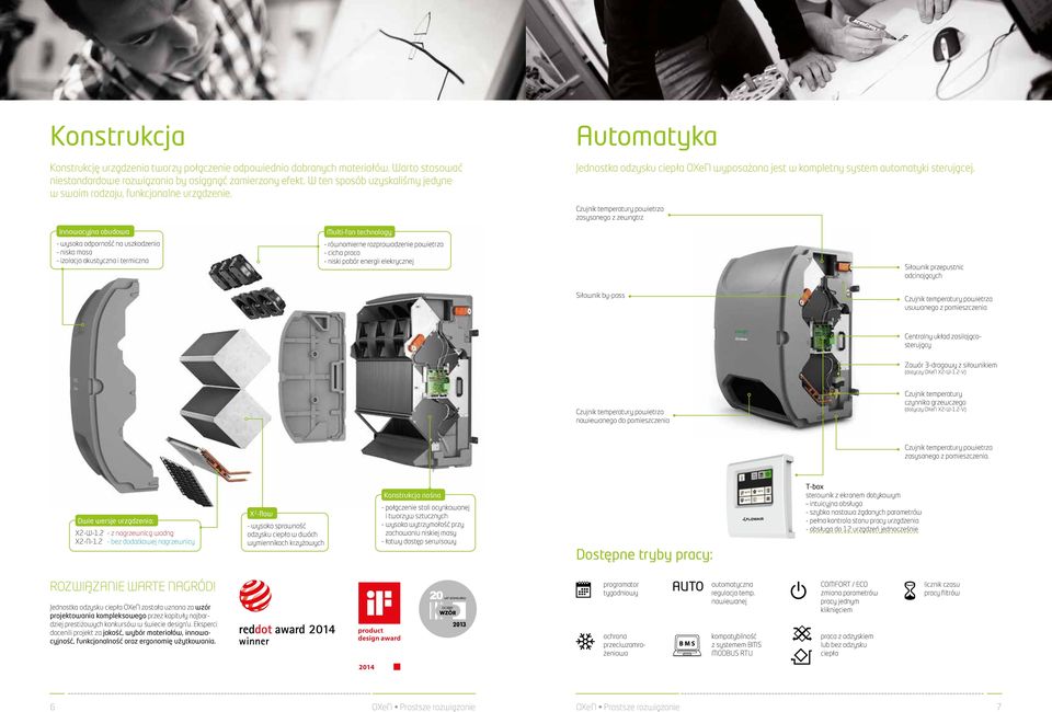 zasysanego z zewnątrz Innowacyjna obudowa - wysoka odporność na uszkodzenia - niska masa - izolacja akustyczna i termiczna Multi-fan technology - równomierne rozprowadzenie powietrza - cicha praca -