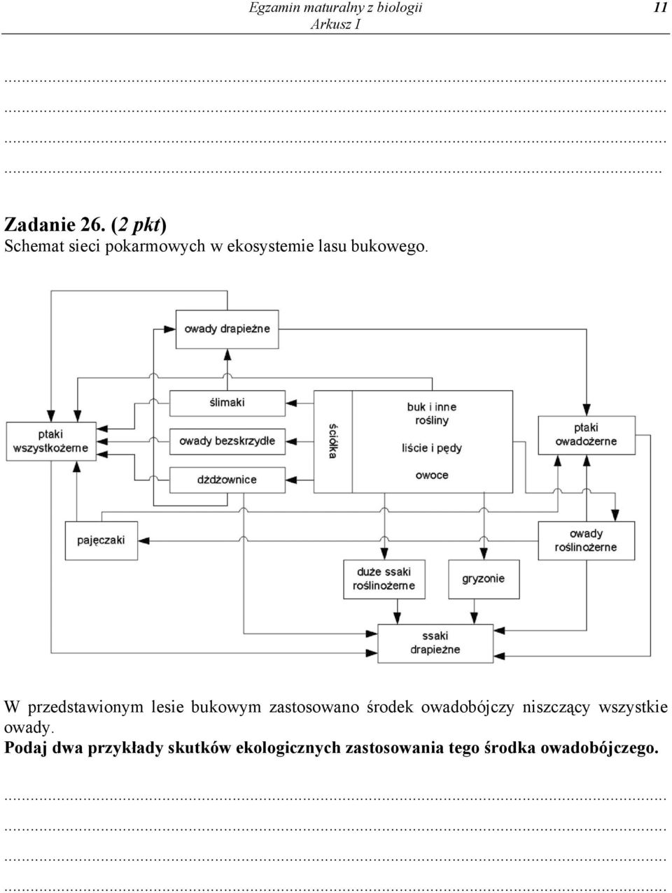 W przedstawionym lesie bukowym zastosowano środek owadobójczy