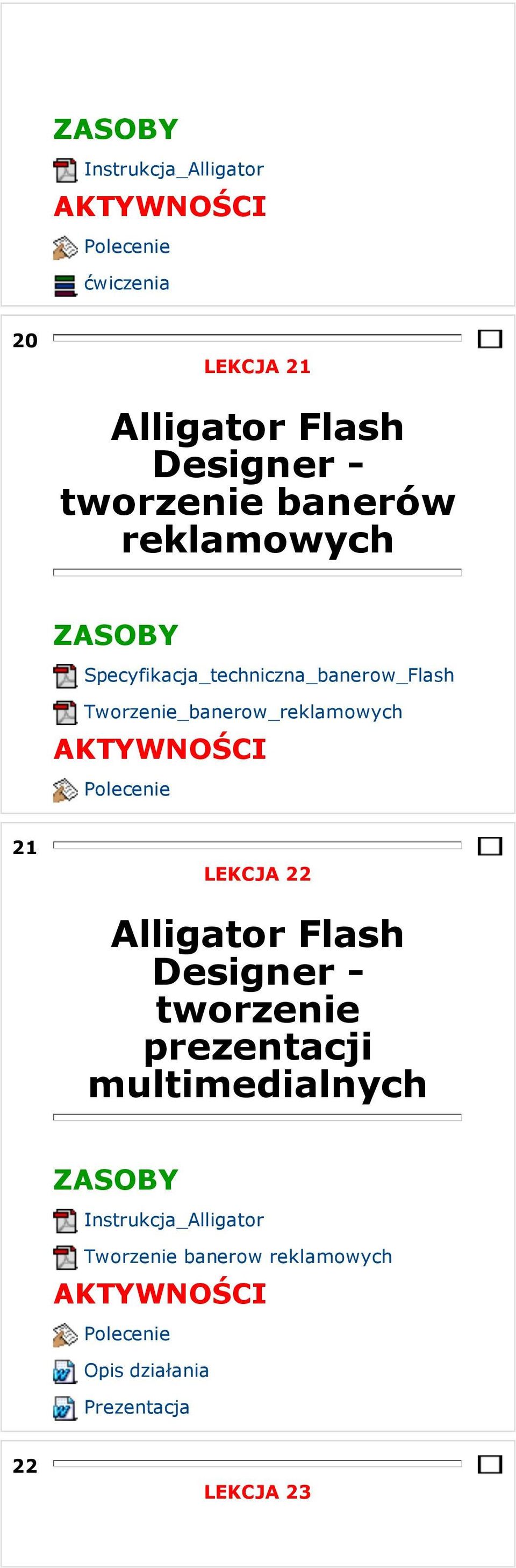 Tworzenie_banerow_reklamowych 21 LEKCJA 22 Alligator Flash Designer - tworzenie