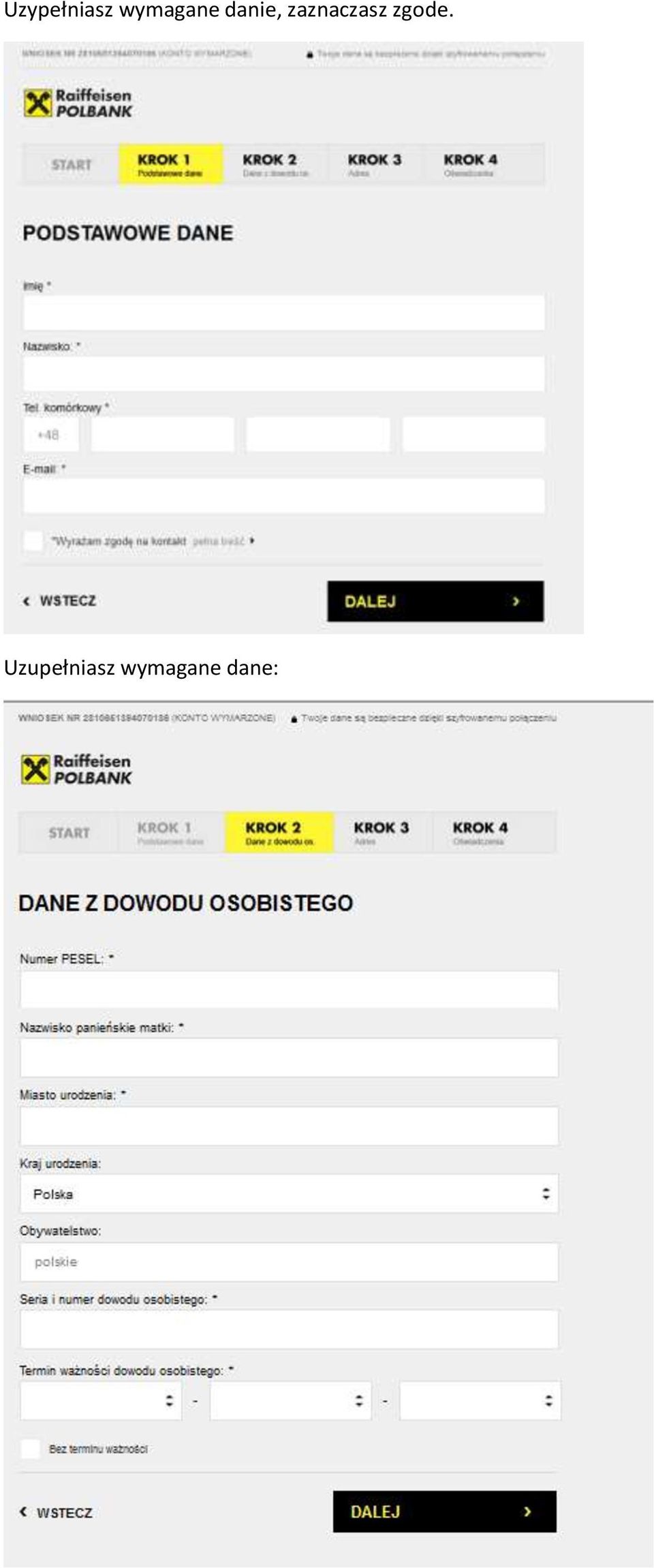 zaznaczasz zgode.