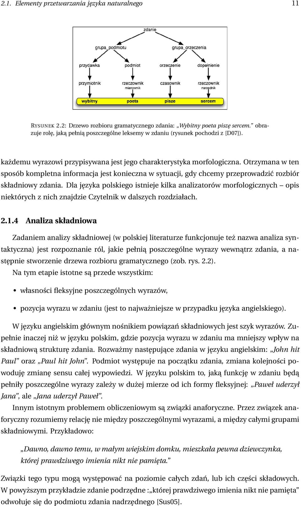 Otrzymana w ten sposób kompletna informacja jest konieczna w sytuacji, gdy chcemy przeprowadzić rozbiór składniowy zdania.