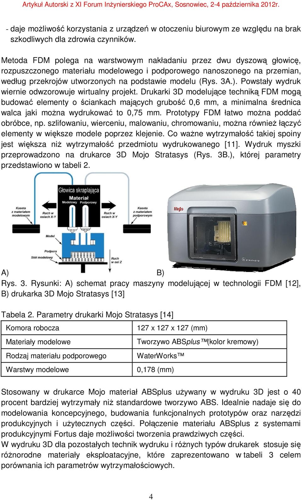 3A.). Powstały wydruk wiernie odwzorowuje wirtualny projekt.