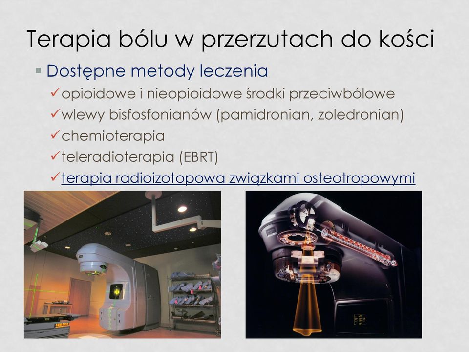 wlewy bisfosfonianów (pamidronian, zoledronian)