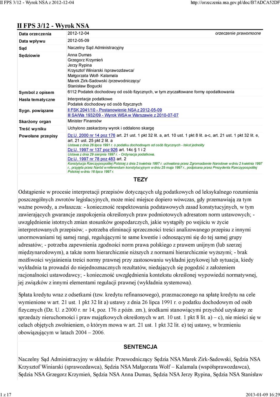 zryczałtowane formy opodatkowania Hasła tematyczne Interpretacje podatkowe Podatek dochodowy od osób fizycznych Sygn.