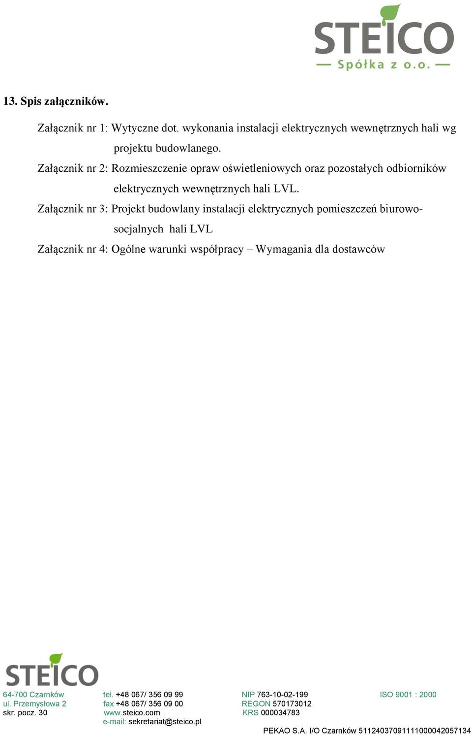 Załącznik nr 2: Rozmieszczenie opraw oświetleniowych oraz pozostałych odbiorników elektrycznych