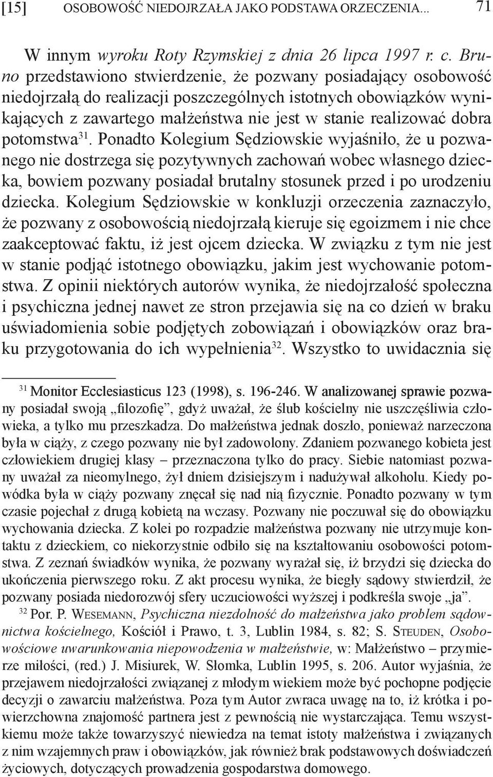 potomstwa 31.