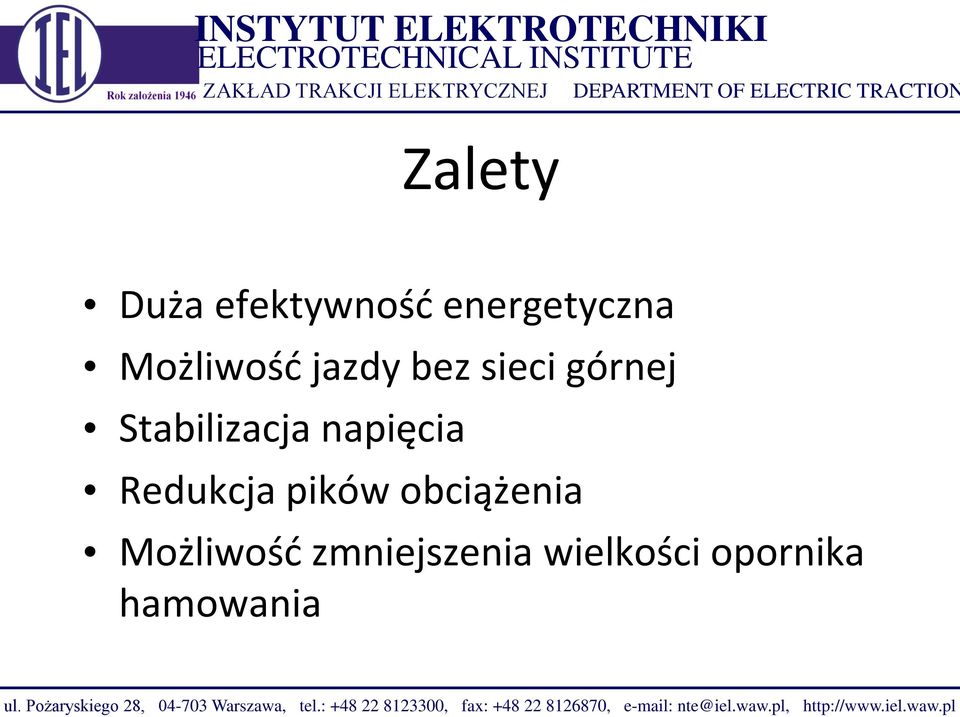 wielkości opornika hamowania ul. Pożaryskiego 28, 04-703 Warszawa, tel.