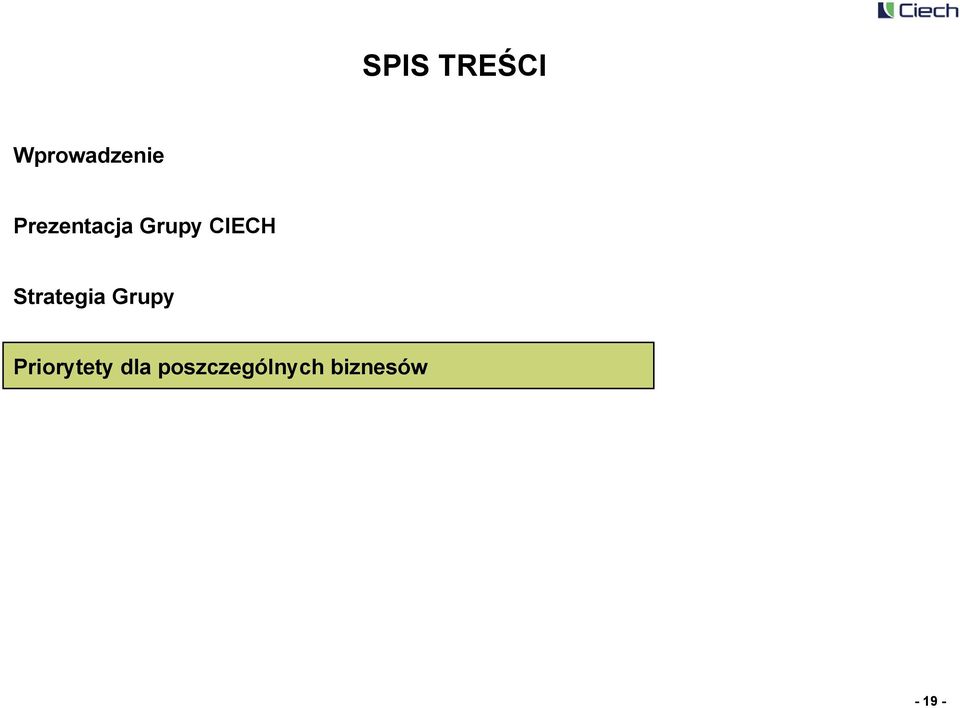 Strategia Grupy Priorytety