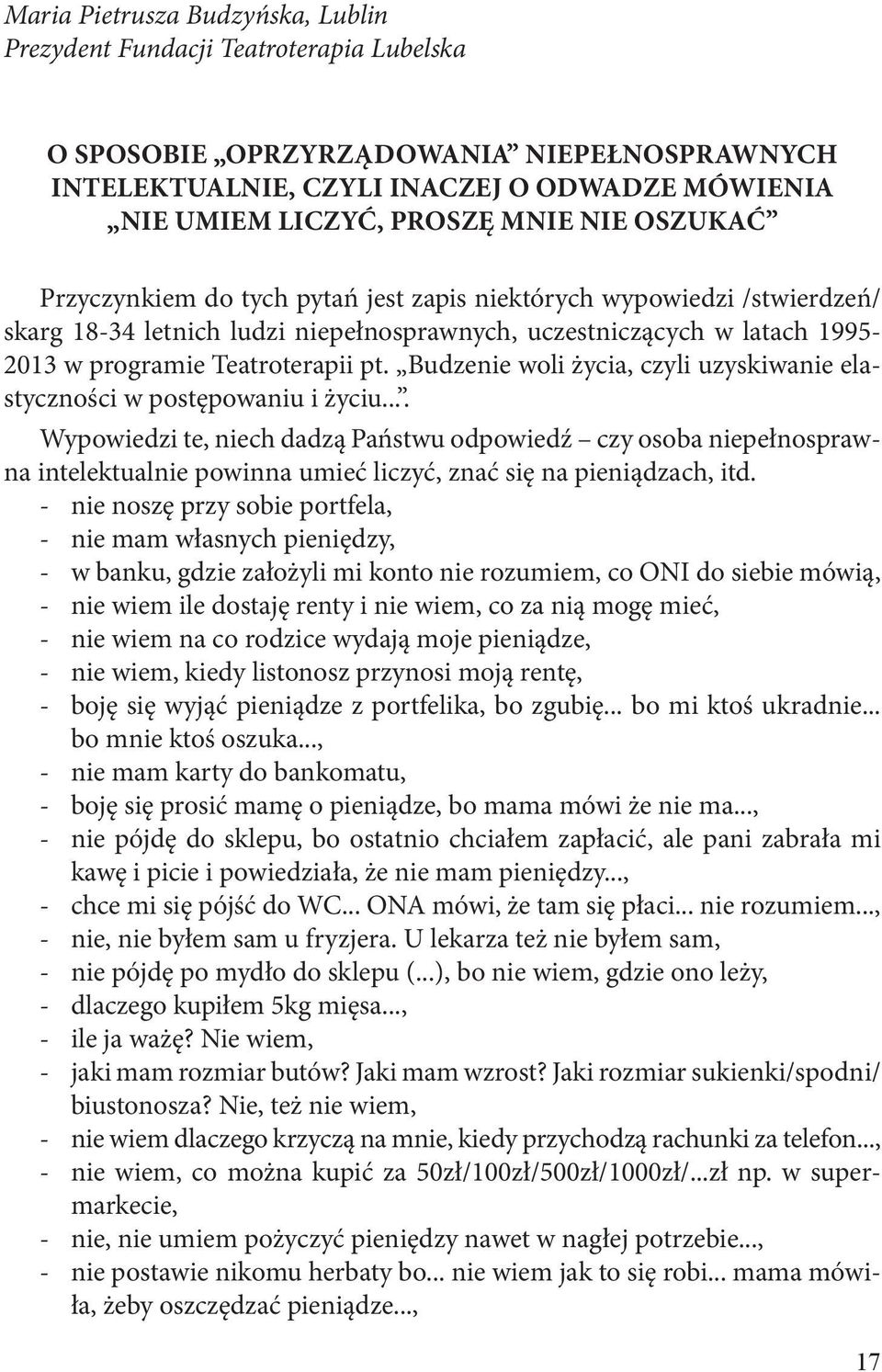 Edukacja Osób Niepełnosprawnych Intelektualnie W Stopniu Lekkim Edukacja ekonomiczna osób niepełnosprawnych intelektualnie - PDF