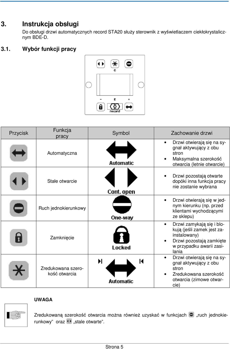 Instrukcja uŝytkownika. record system 20. dystrybutor: record Drzwi  Automatyczne sp. z o.o. Stara Iwiczna, ul. Nowa Piaseczno - PDF Free  Download