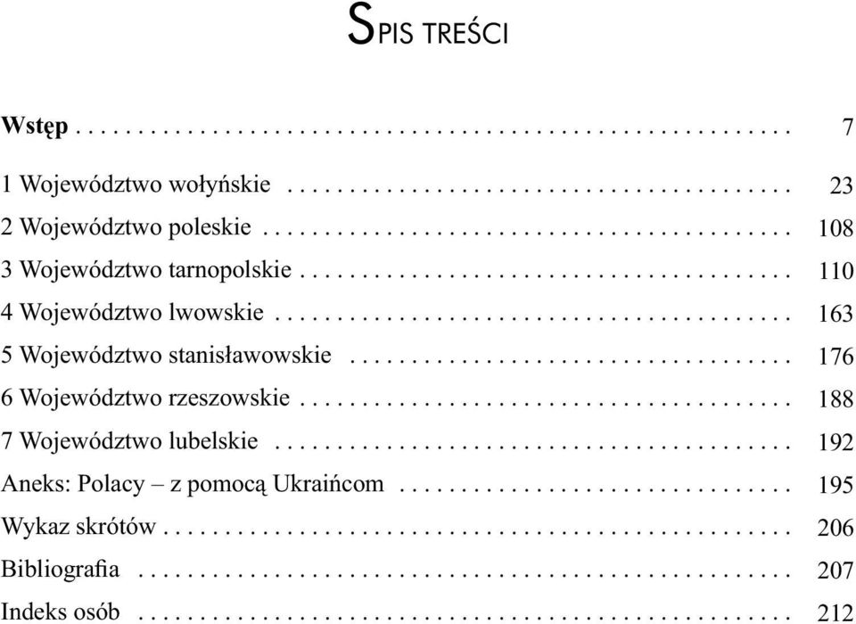 ....................................... 7 Województwo lubelskie.......................................... Aneks: Polacy z pomocą Ukraińcom................................ Wykaz skrótów................................................... Bibliografia.