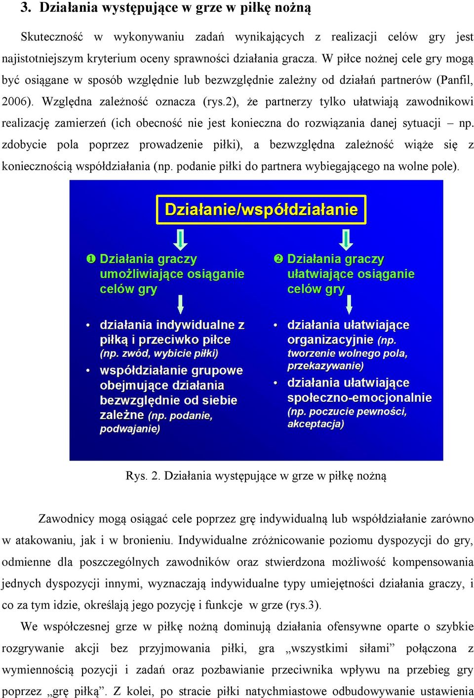 2), że partnerzy tylko ułatwiają zawodnikowi realizację zamierzeń (ich obecność nie jest konieczna do rozwiązania danej sytuacji np.