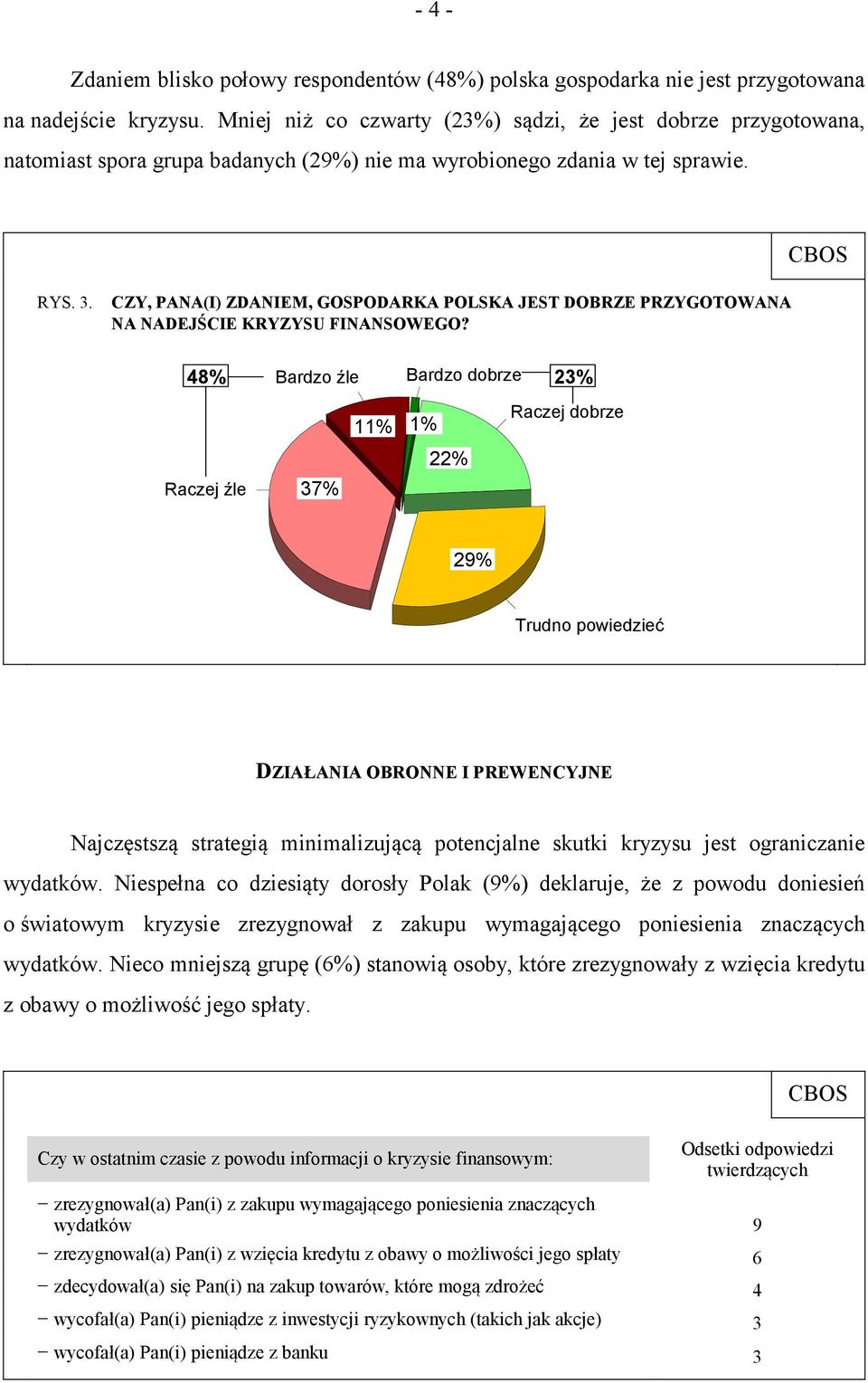 CZY, PANA(I) ZDANIEM, GOSPODARKA POLSKA JEST DOBRZE PRZYGOTOWANA NA NADEJŚCIE KRYZYSU FINANSOWEGO?