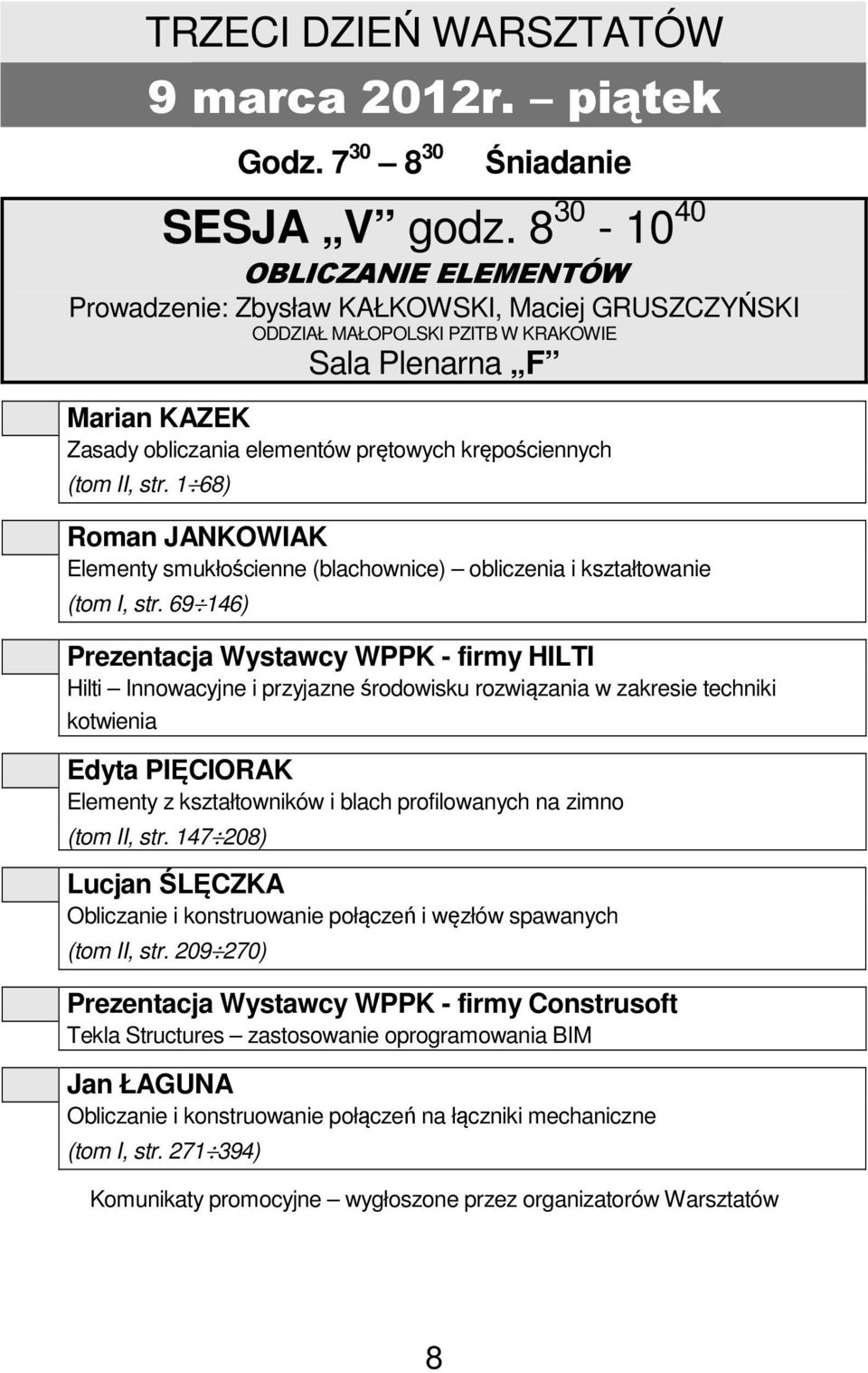 1 68) Roman JANKOWIAK Elementy smukłościenne (blachownice) obliczenia i kształtowanie (tom I, str.