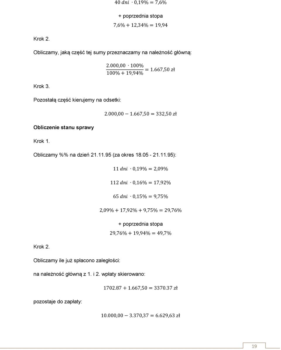 11.95 (za okres 18.05-21.11.95): Krok 2.