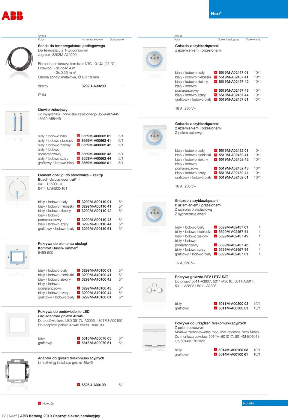 żaluzjowego 3559-A89445 i 3559-A88445 biały / lodowo biały N 3559M-A00662 01 5/1 biały / lodowo niebieski N 3559M-A00662 41 5/1 biały / lodowo zielony N 3559M-A00662 42 5/1 biały / lodowo